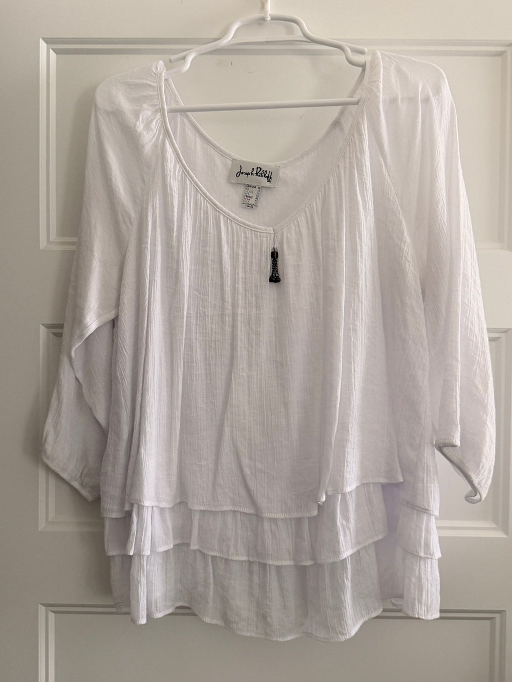 Joseph White Tiered Peasant Tunic